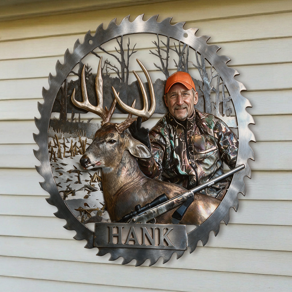 Custom From Any Photo - Personalized Hunting 3D Printed Cut Metal Sign