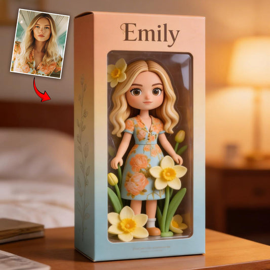 Fleur personnalisée avec photo pour votre anniversaire - Plaque acrylique personnalisée « Amour de soi » - Forme personnalisée