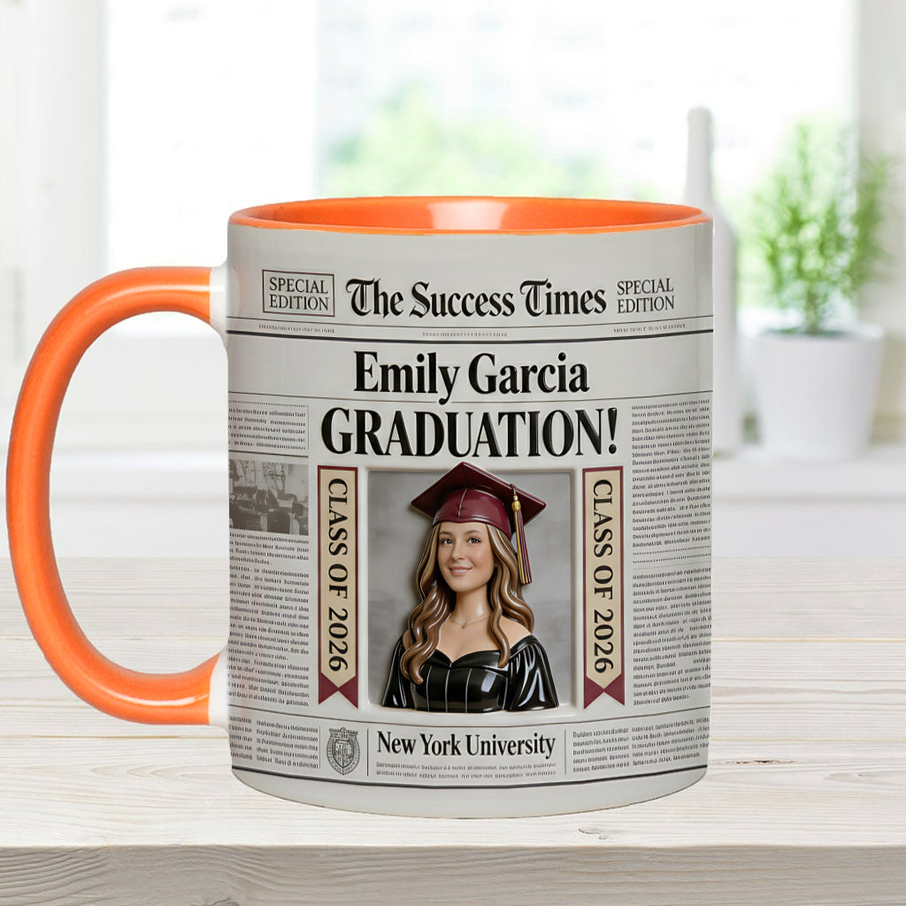 Mug personnalisé The Success Times - Cadeau de fin d'études