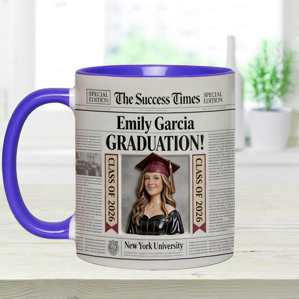 Mug personnalisé The Success Times - Cadeau de fin d'études