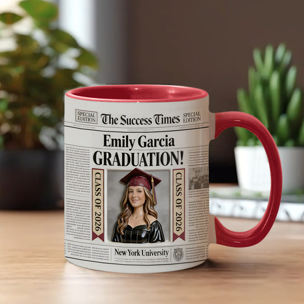Mug personnalisé The Success Times - Cadeau de fin d'études