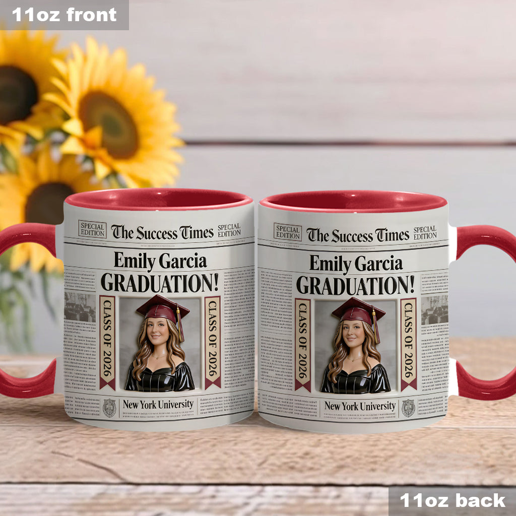 Mug personnalisé The Success Times - Cadeau de fin d'études