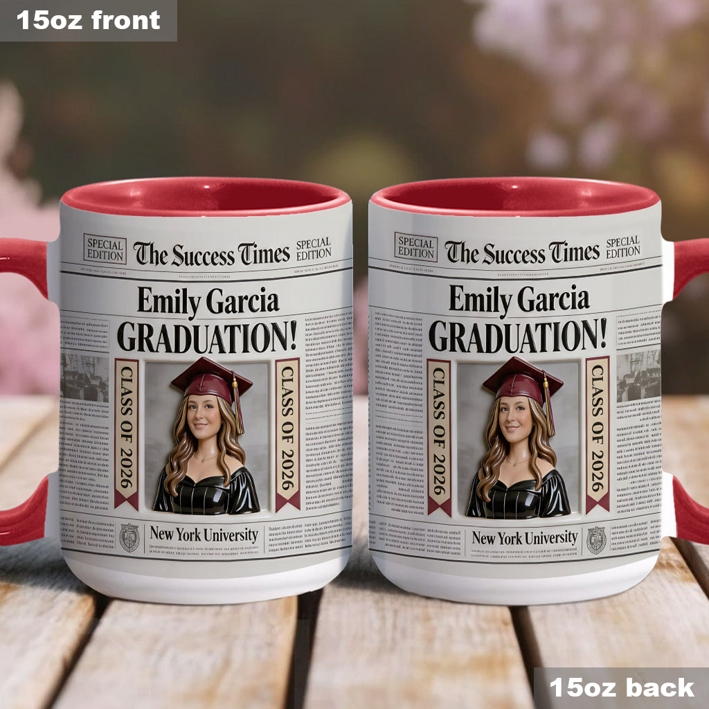 Mug personnalisé The Success Times - Cadeau de fin d'études