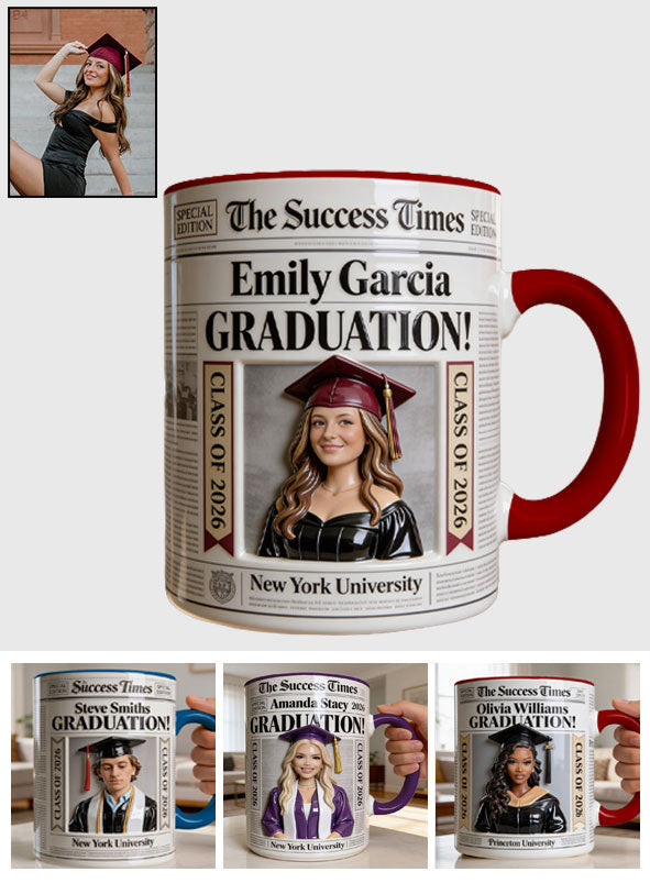 Mug personnalisé The Success Times - Cadeau de fin d'études