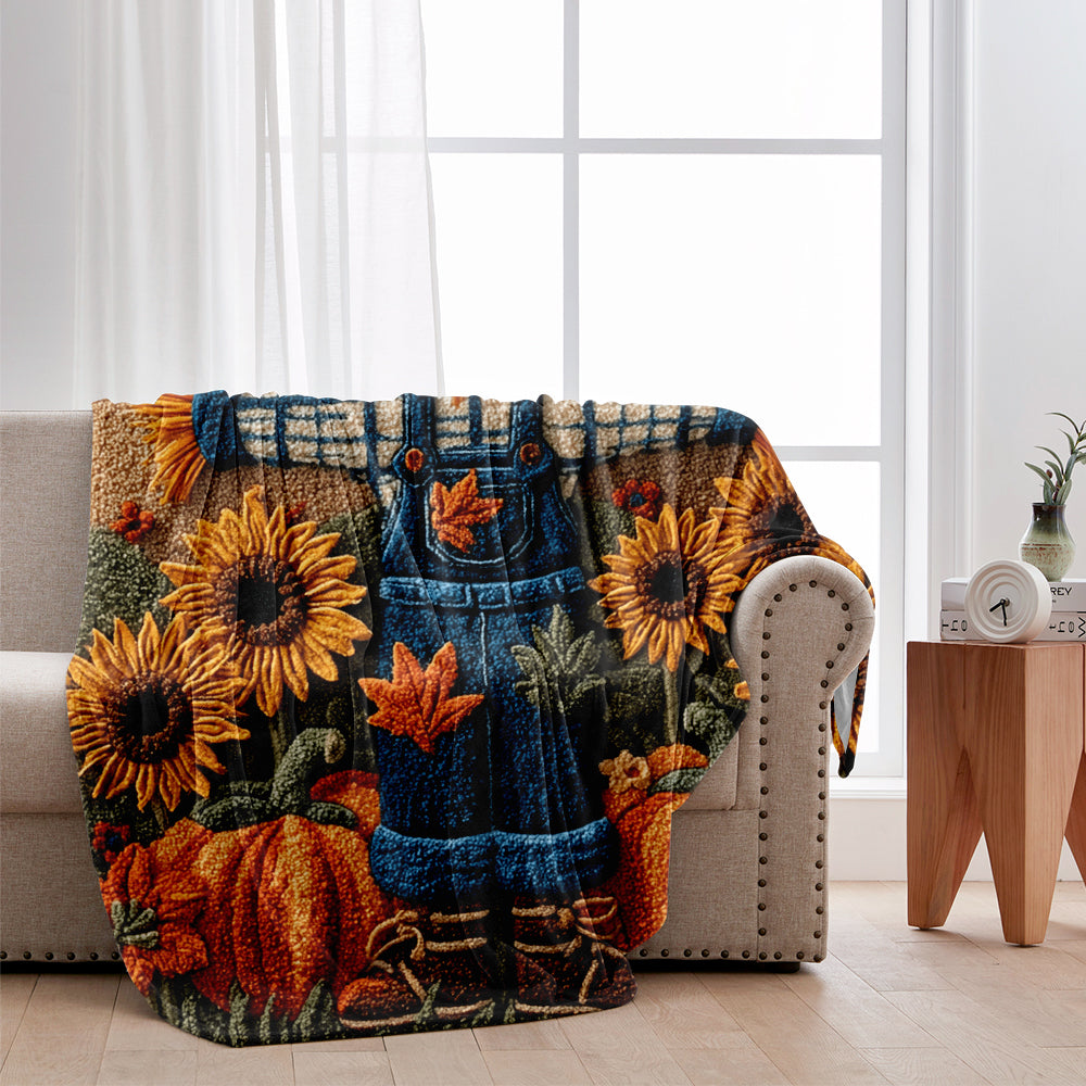 Couverture d'automne personnalisée « Épouvantail »