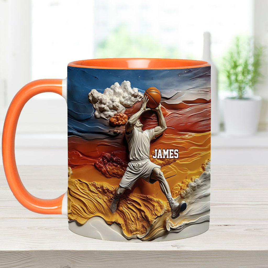 Cool Basketball Player - Personalized Basketball Accent Mug