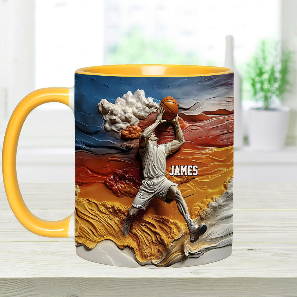 Cool Basketball Player - Personalized Basketball Accent Mug