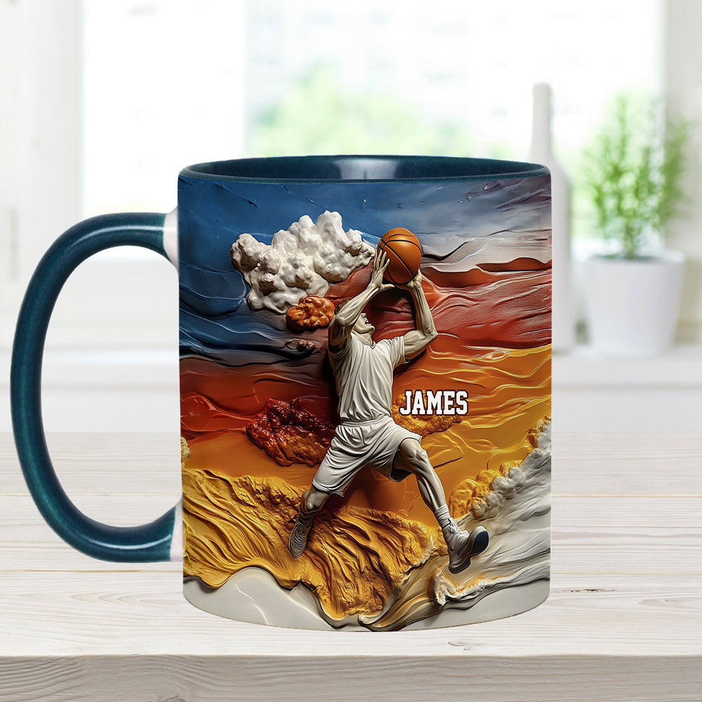 Cool Basketball Player - Personalized Basketball Accent Mug