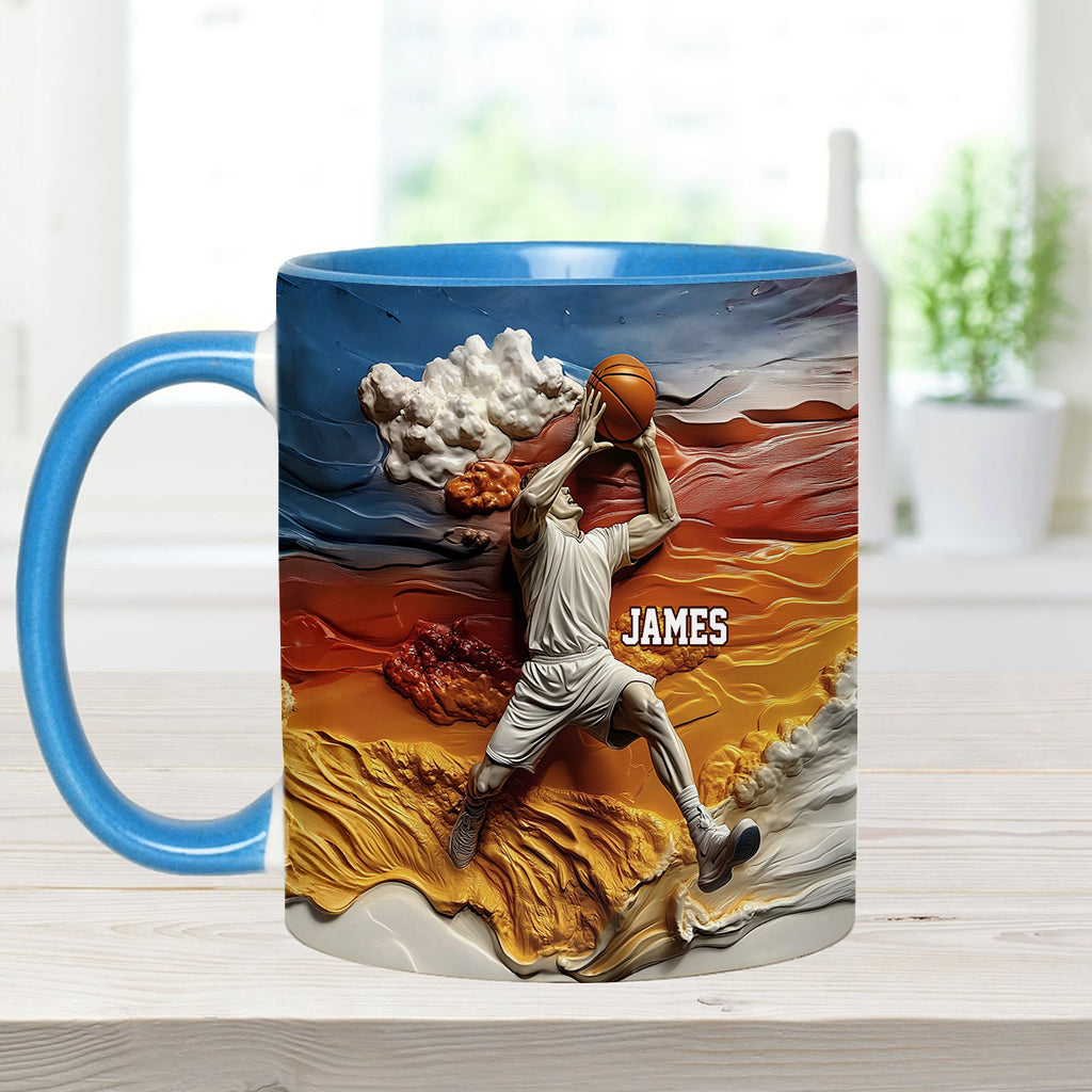 Cool Basketball Player - Personalized Basketball Accent Mug