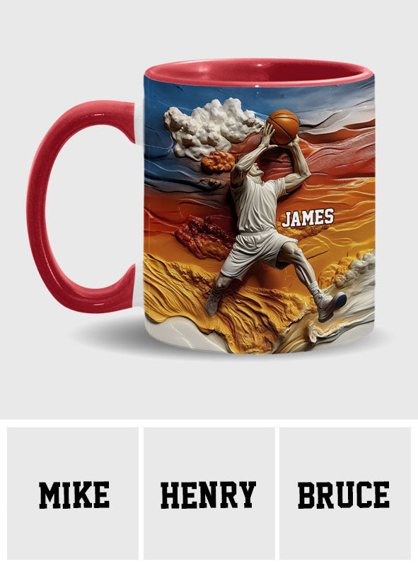 Cool Basketball Player - Personalized Basketball Accent Mug