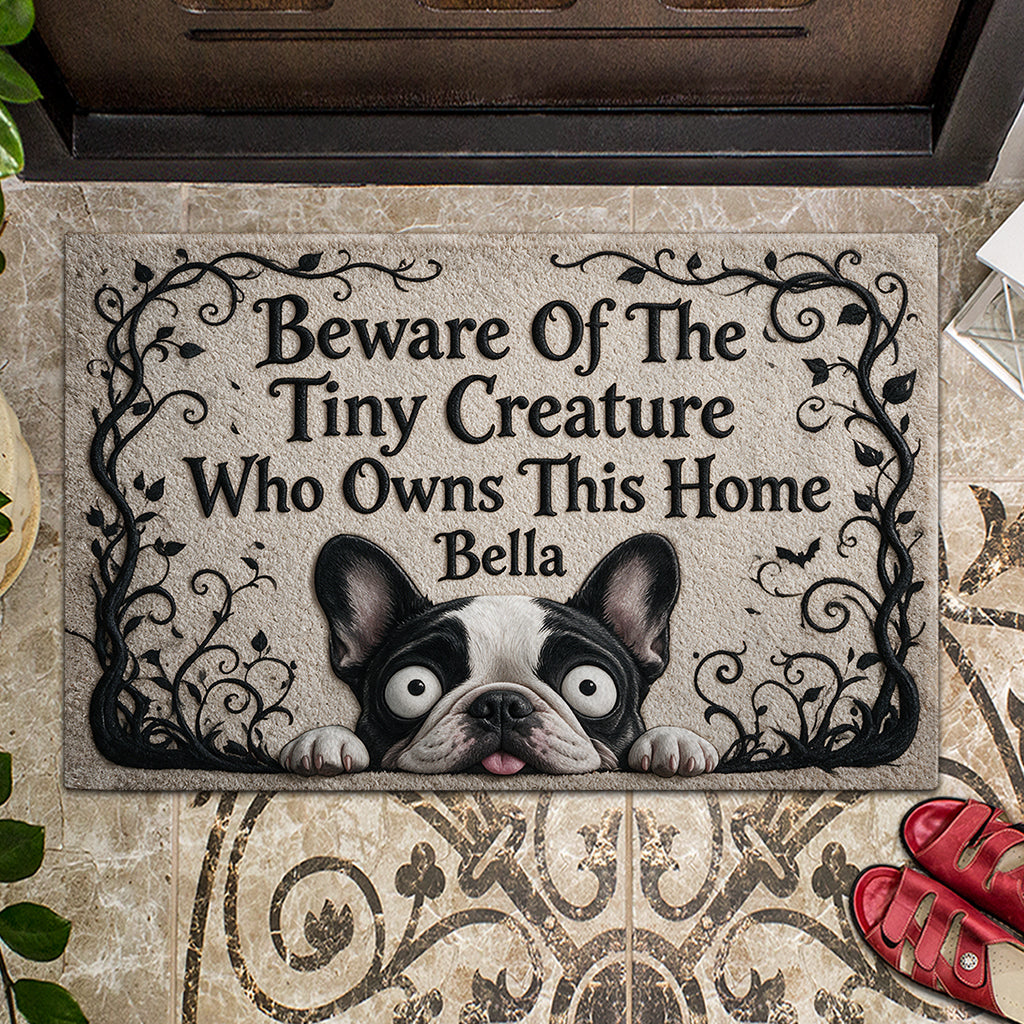 Tapis d'accueil gothique pour animaux - Tapis personnalisé pour chien