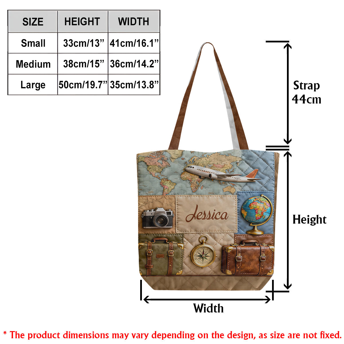 Travelling Is My Therapy - Personalized Travelling Quilted Tote Bag