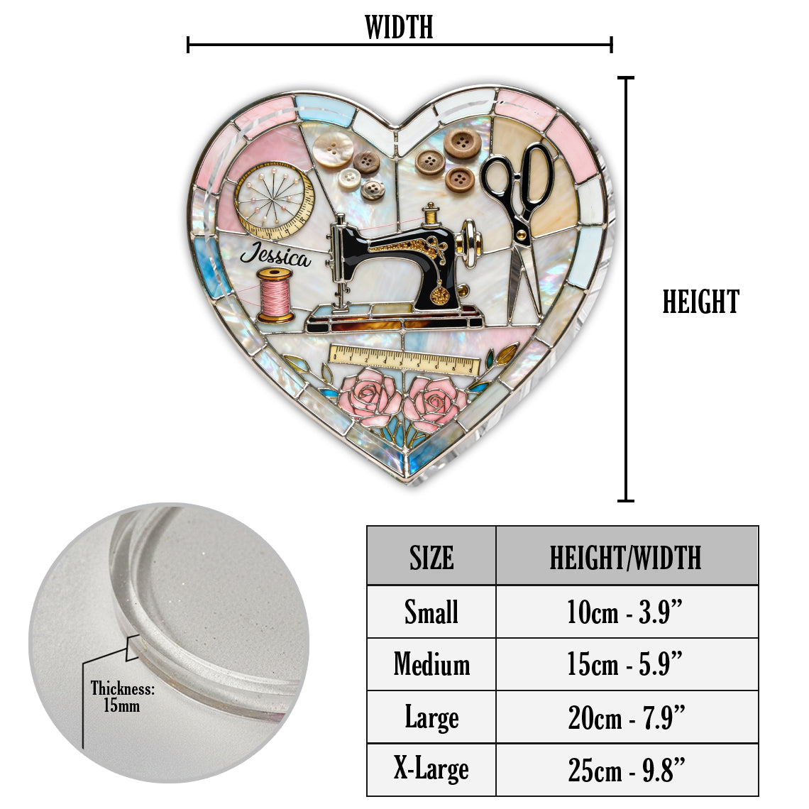 Passionnée de couture - Plateau de rangement personnalisé pour tous vos accessoires de couture