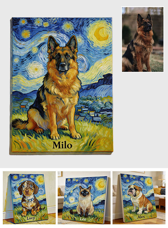 Custom Any Pet Photo - Personalized Dog Canvas And Poster