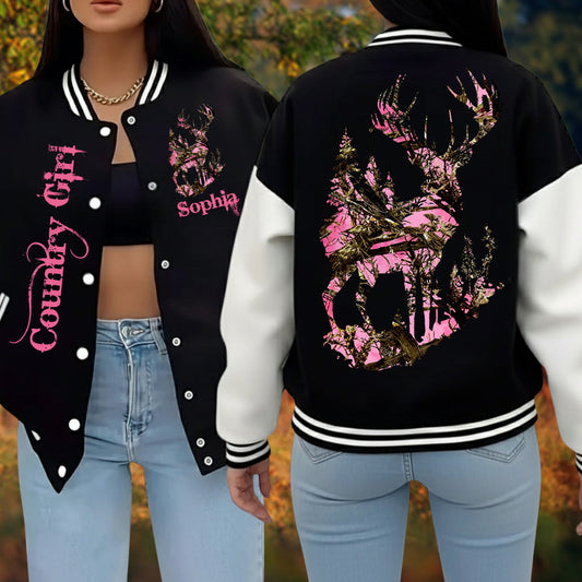 Veste universitaire de chasse personnalisée Country Girl