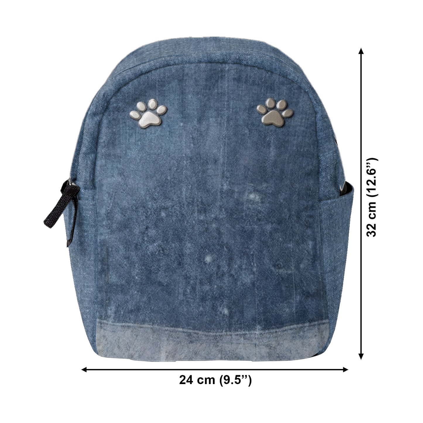 Sac à dos en denim personnalisé avec photo - Sac à dos avec patch en cuir interchangeable