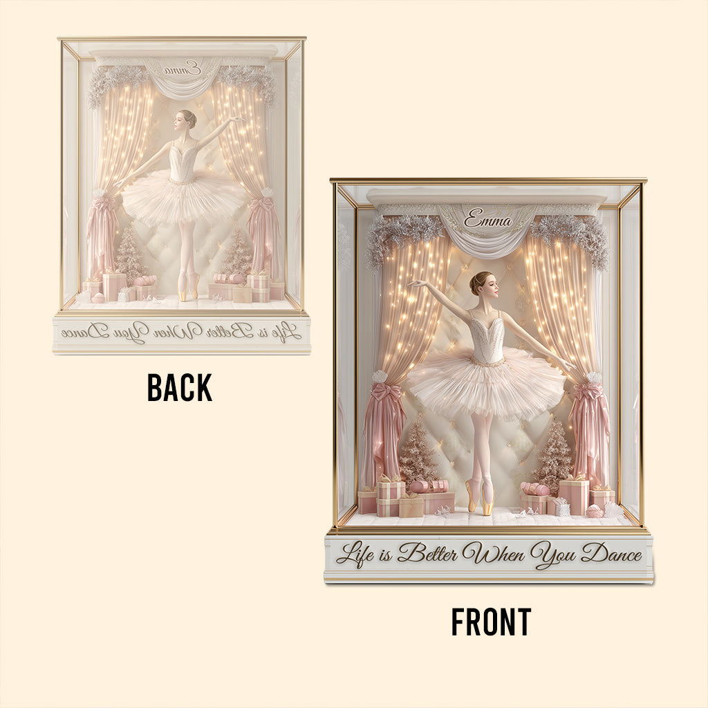 La vie est plus belle quand on danse - Plaque acrylique personnalisée sur le thème du ballet