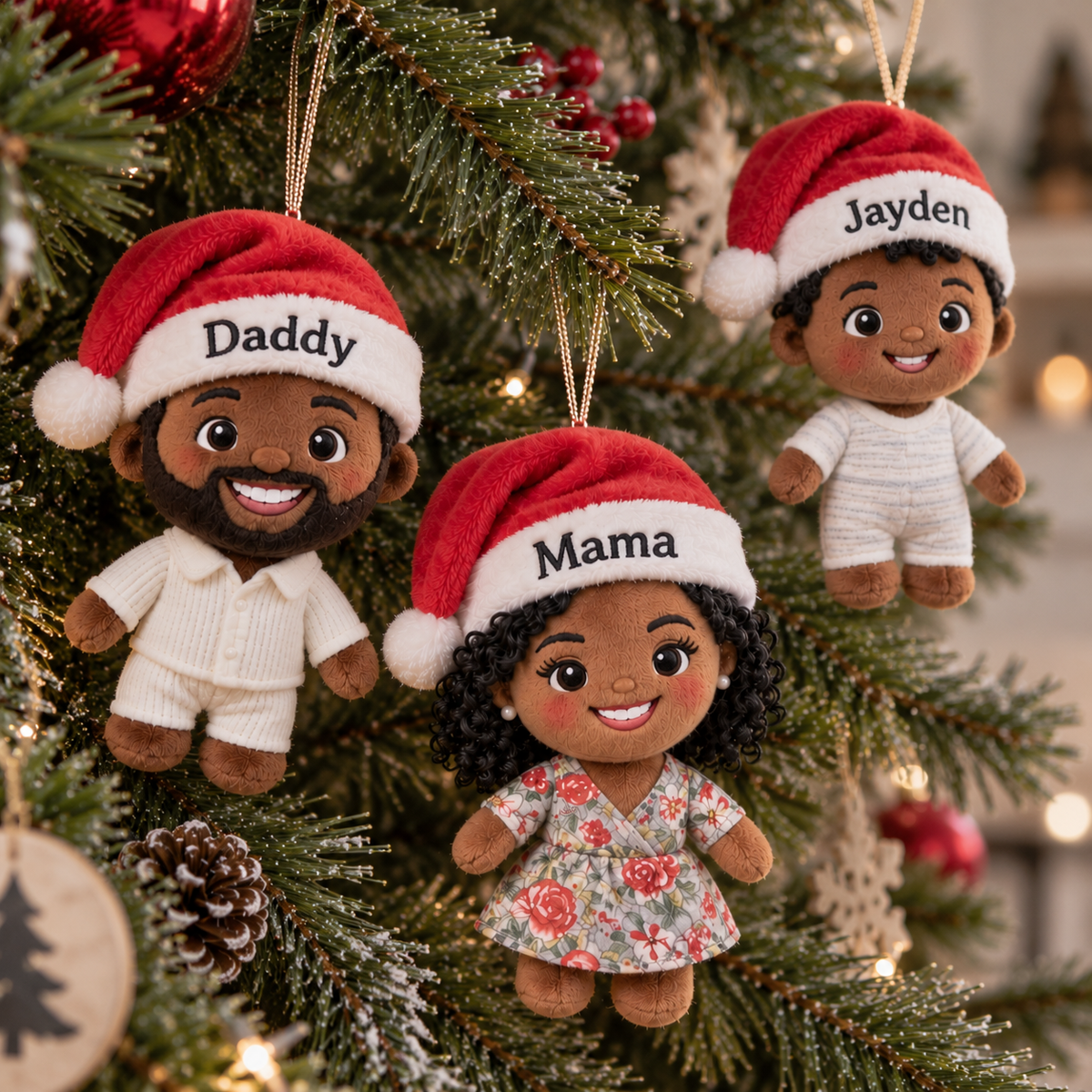 Little Christmas - Personalized Family Plush Ornament