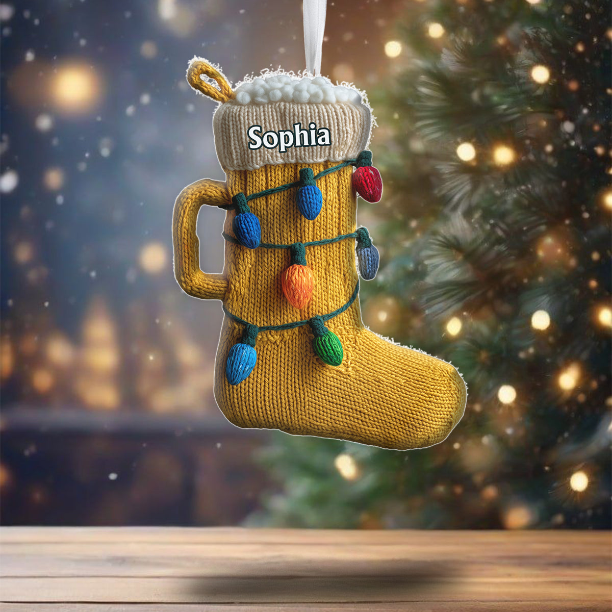 Funny Christmas Gift For Beer Lovers - Personalized Beer Shaped Christmas Stocking