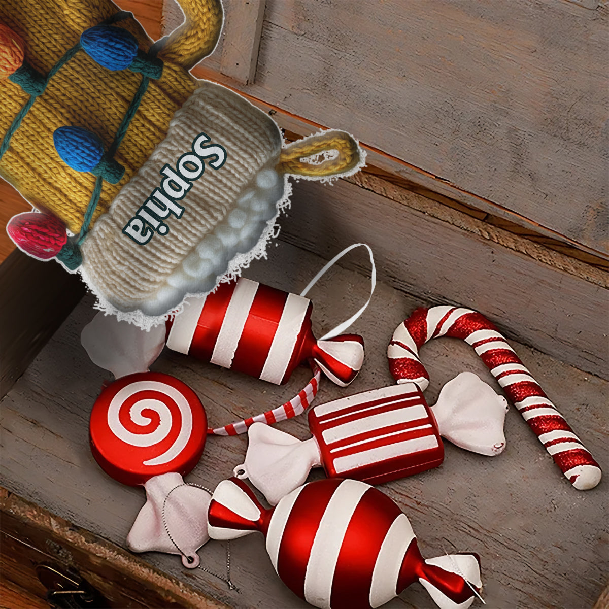 Funny Christmas Gift For Beer Lovers - Personalized Beer Shaped Christmas Stocking