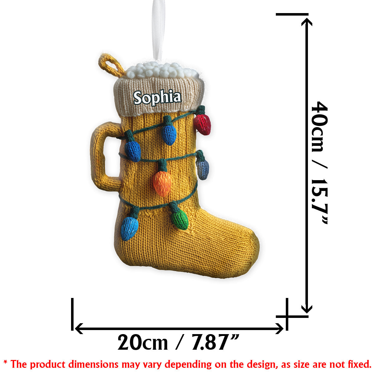 Funny Christmas Gift For Beer Lovers - Personalized Beer Shaped Christmas Stocking
