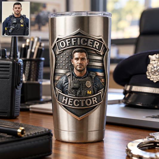 Proud Police - Personalized Police Officer Tumbler