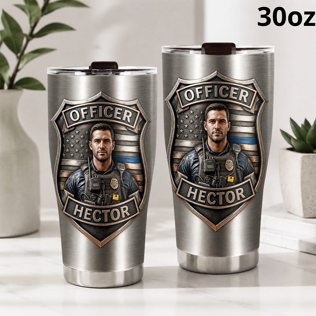Proud Police - Personalized Police Officer Tumbler