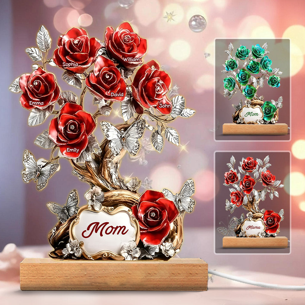 Flowers For Mom - Personalized Mother Custom Shaped Acrylic Plaque