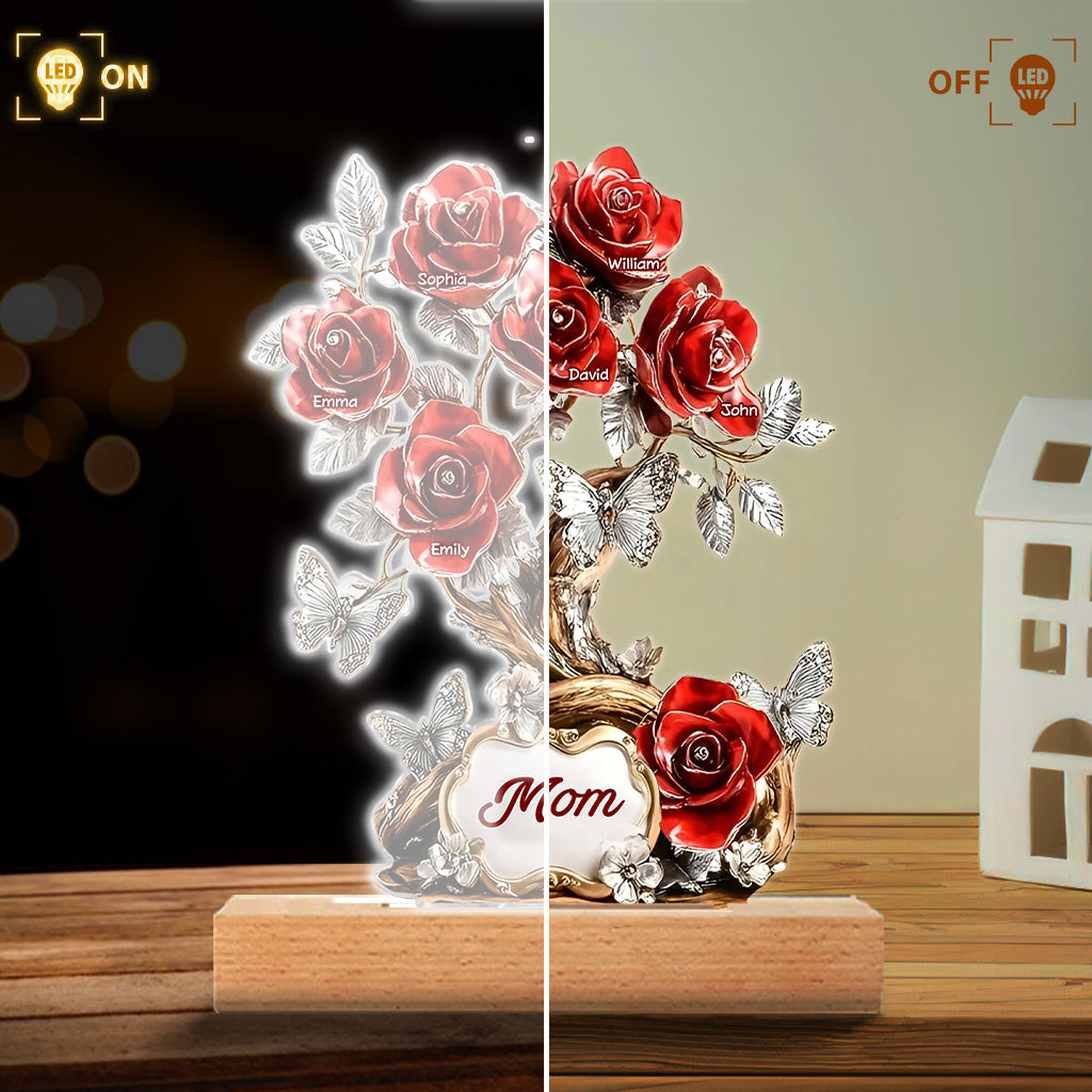 Flowers For Mom - Personalized Mother Custom Shaped Acrylic Plaque