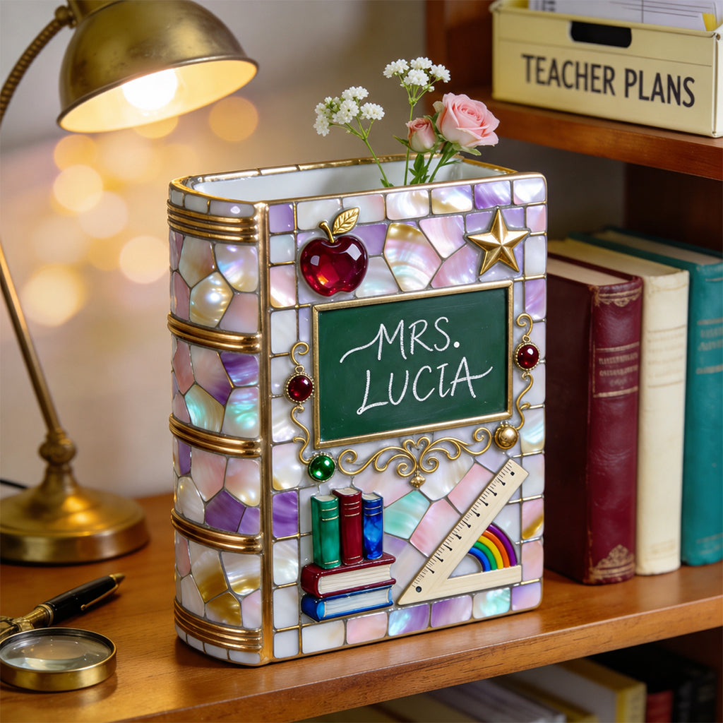 Teacher Gifts - Personalized Teacher Book Vase