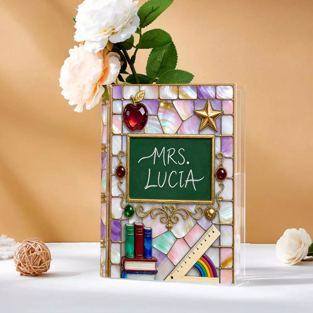 Teacher Gifts - Personalized Teacher Book Vase