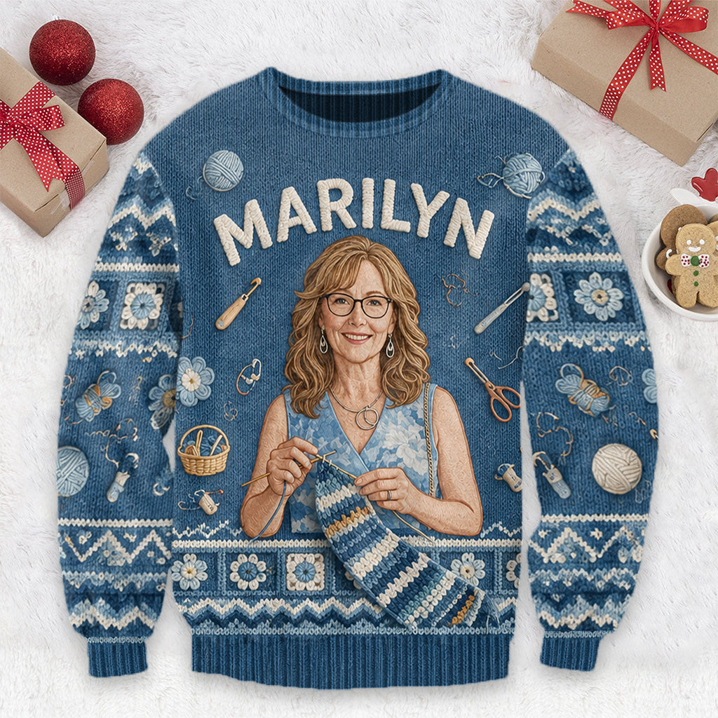 Love Crocheting - Personalized Crocheting Ugly Sweater