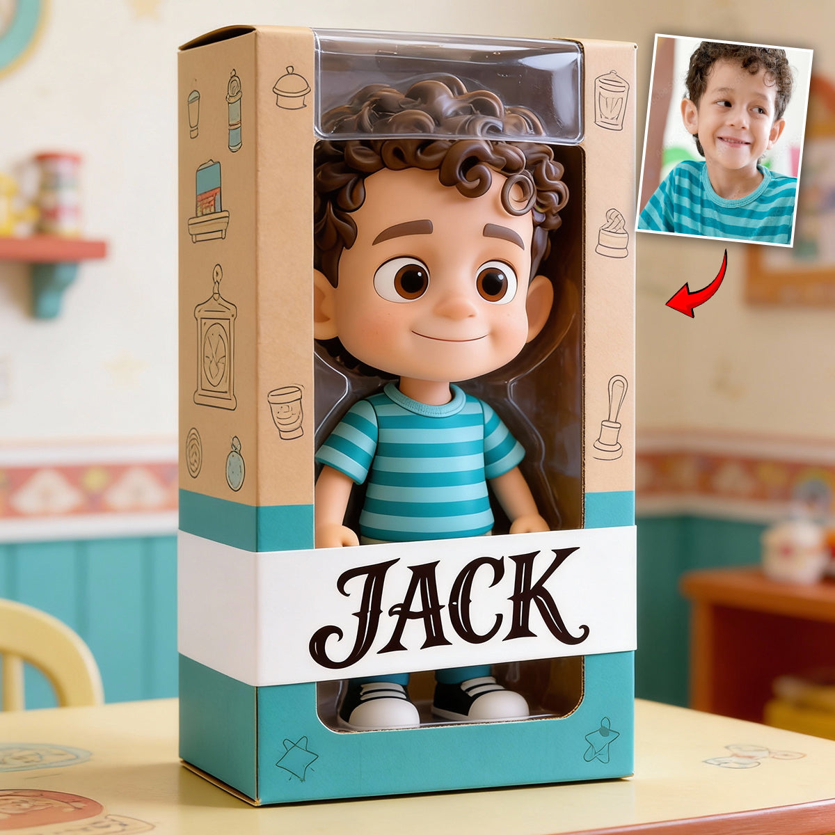 Je t'aime - Plaque acrylique personnalisée pour enfant