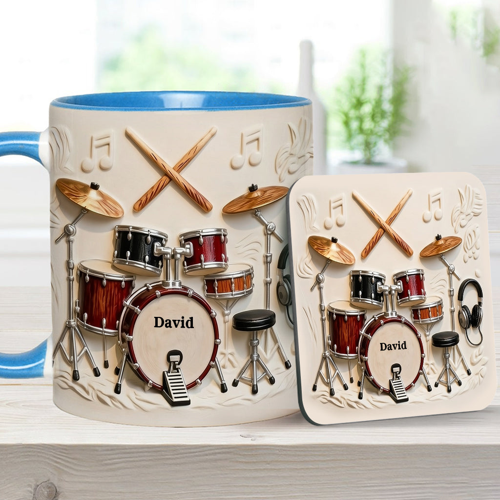 Awsome Drummer - Personalized Drummer Accent Mug & Coaster