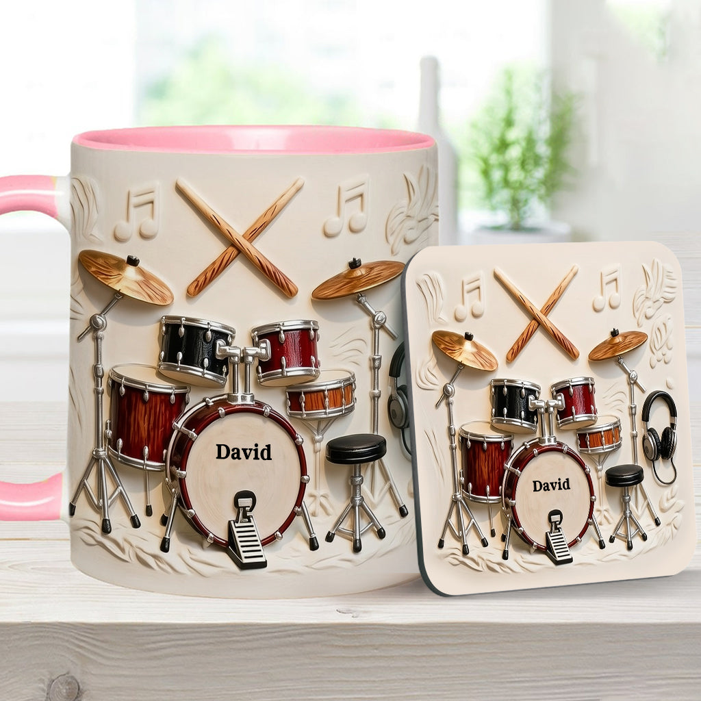 Awsome Drummer - Personalized Drummer Accent Mug & Coaster