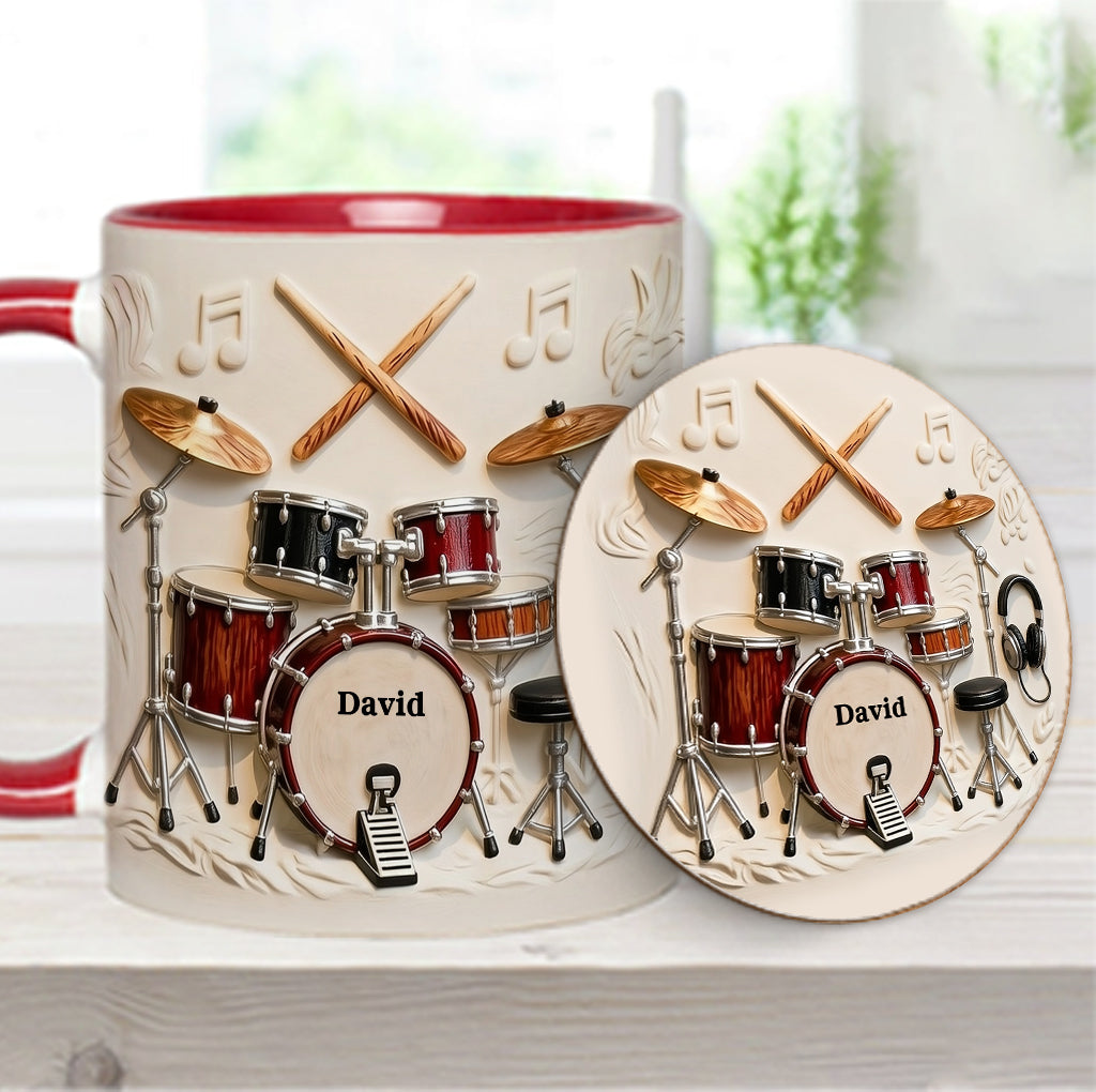 Awsome Drummer - Personalized Drummer Accent Mug & Coaster