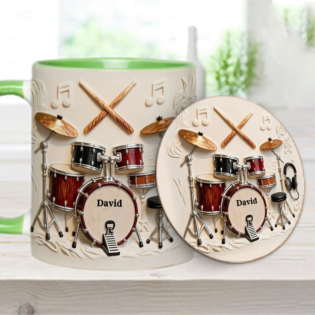 Awsome Drummer - Personalized Drummer Accent Mug & Coaster