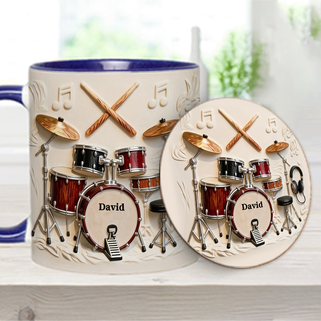 Awsome Drummer - Personalized Drummer Accent Mug & Coaster