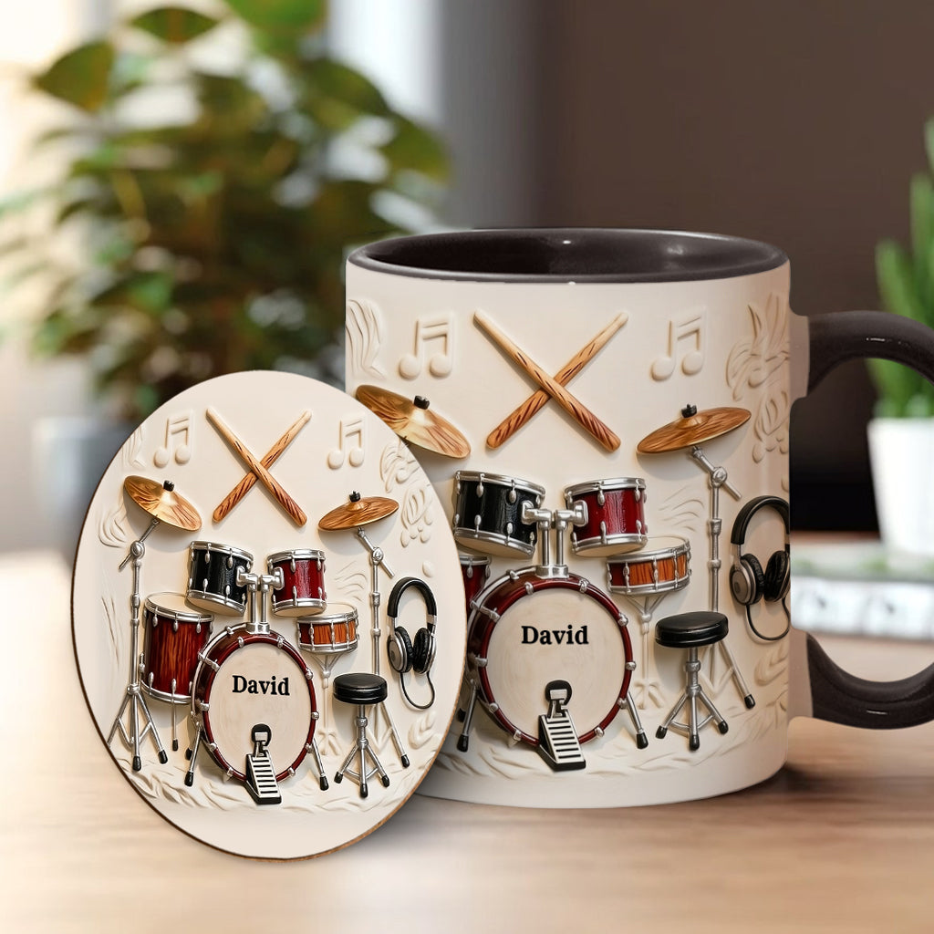 Awsome Drummer - Personalized Drummer Accent Mug & Coaster