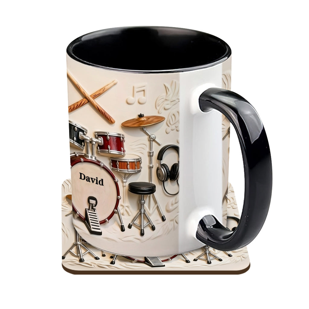 Awsome Drummer - Personalized Drummer Accent Mug & Coaster