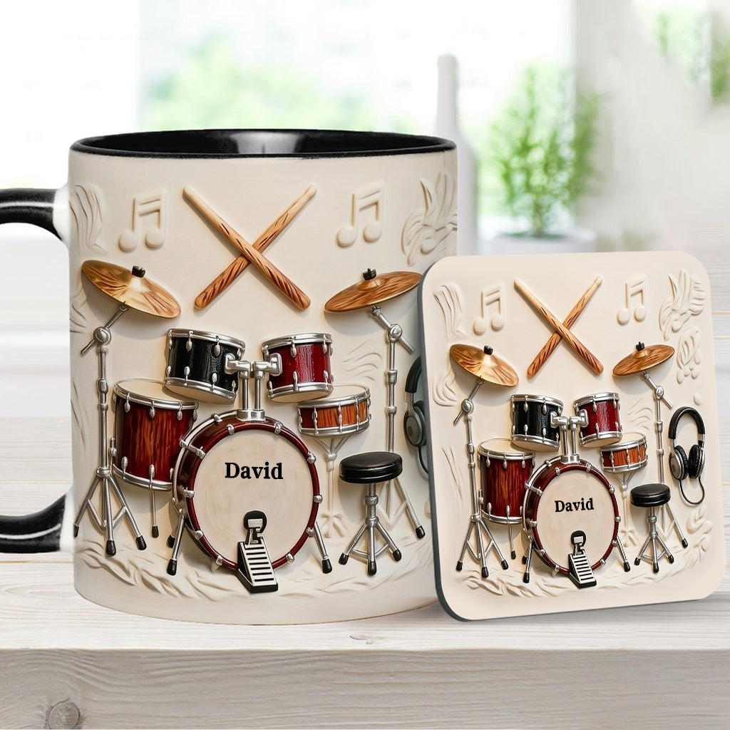 Awsome Drummer - Personalized Drummer Accent Mug & Coaster