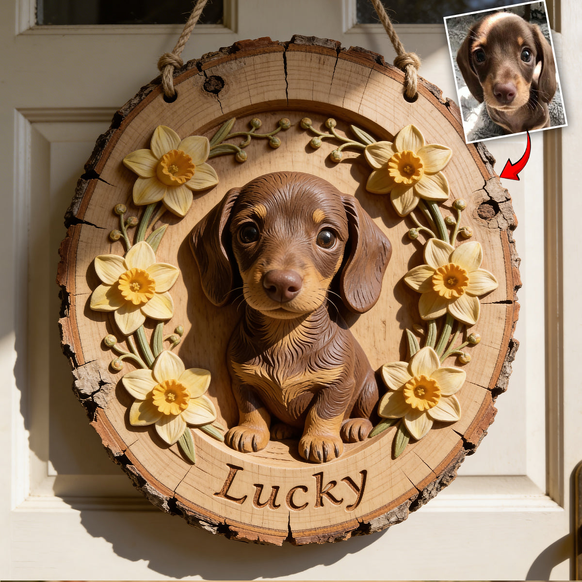 Custom Any Photo - Personalized Dog Custom Shaped Wood Sign
