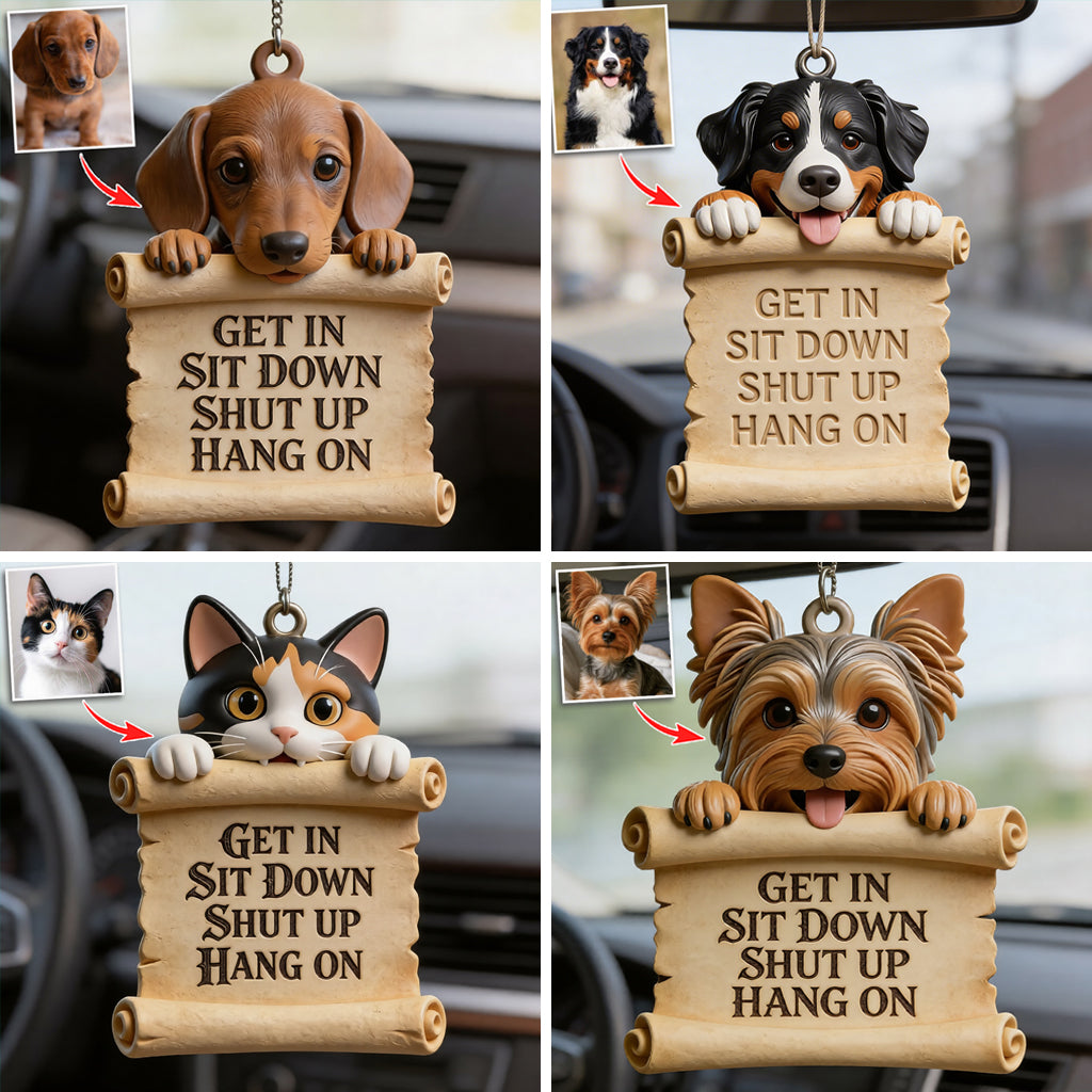 Custom Any Photo - Personalized Dog Car Ornament