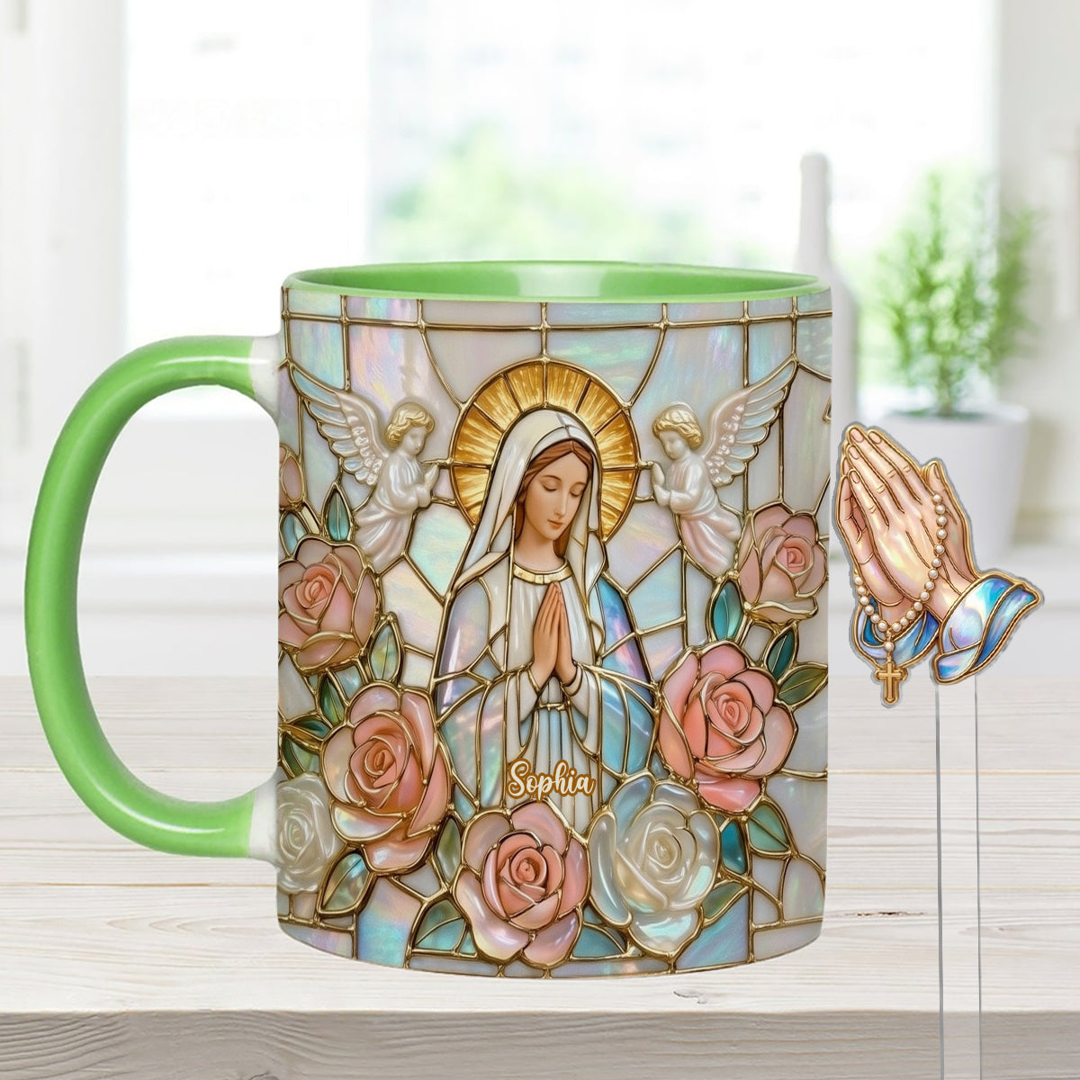Believe - Personalized Christian Set Accent Mug with Acrylic Stirrers