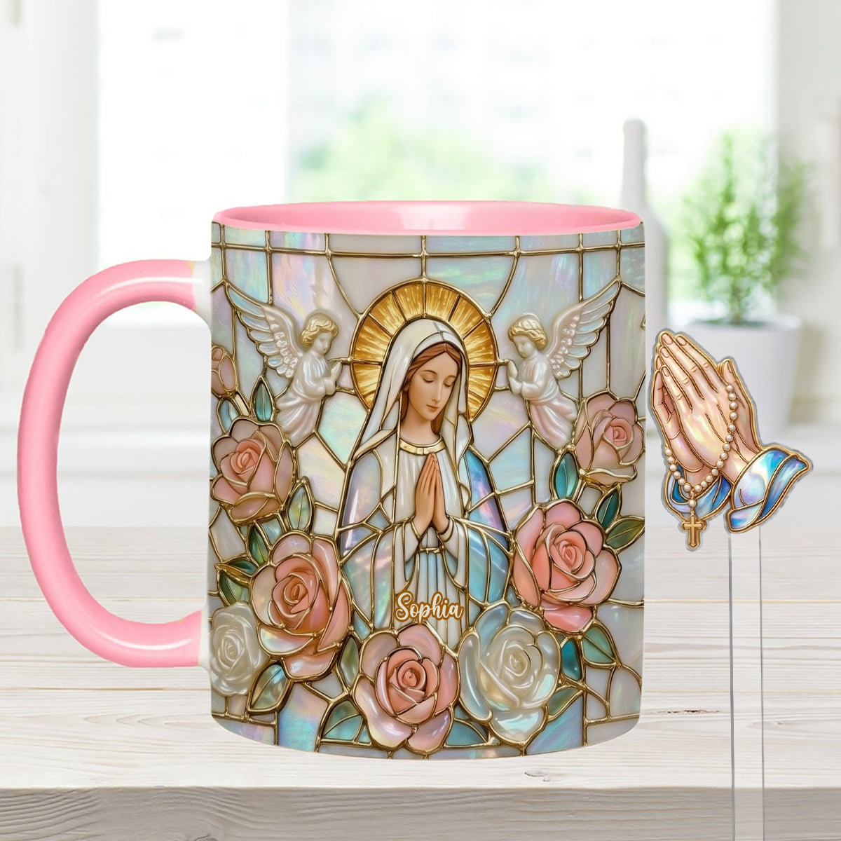Believe - Personalized Christian Set Accent Mug with Acrylic Stirrers
