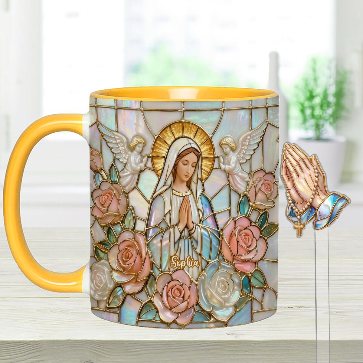 Believe - Personalized Christian Set Accent Mug with Acrylic Stirrers