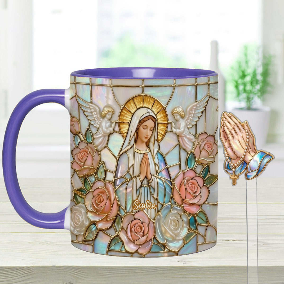 Believe - Personalized Christian Set Accent Mug with Acrylic Stirrers