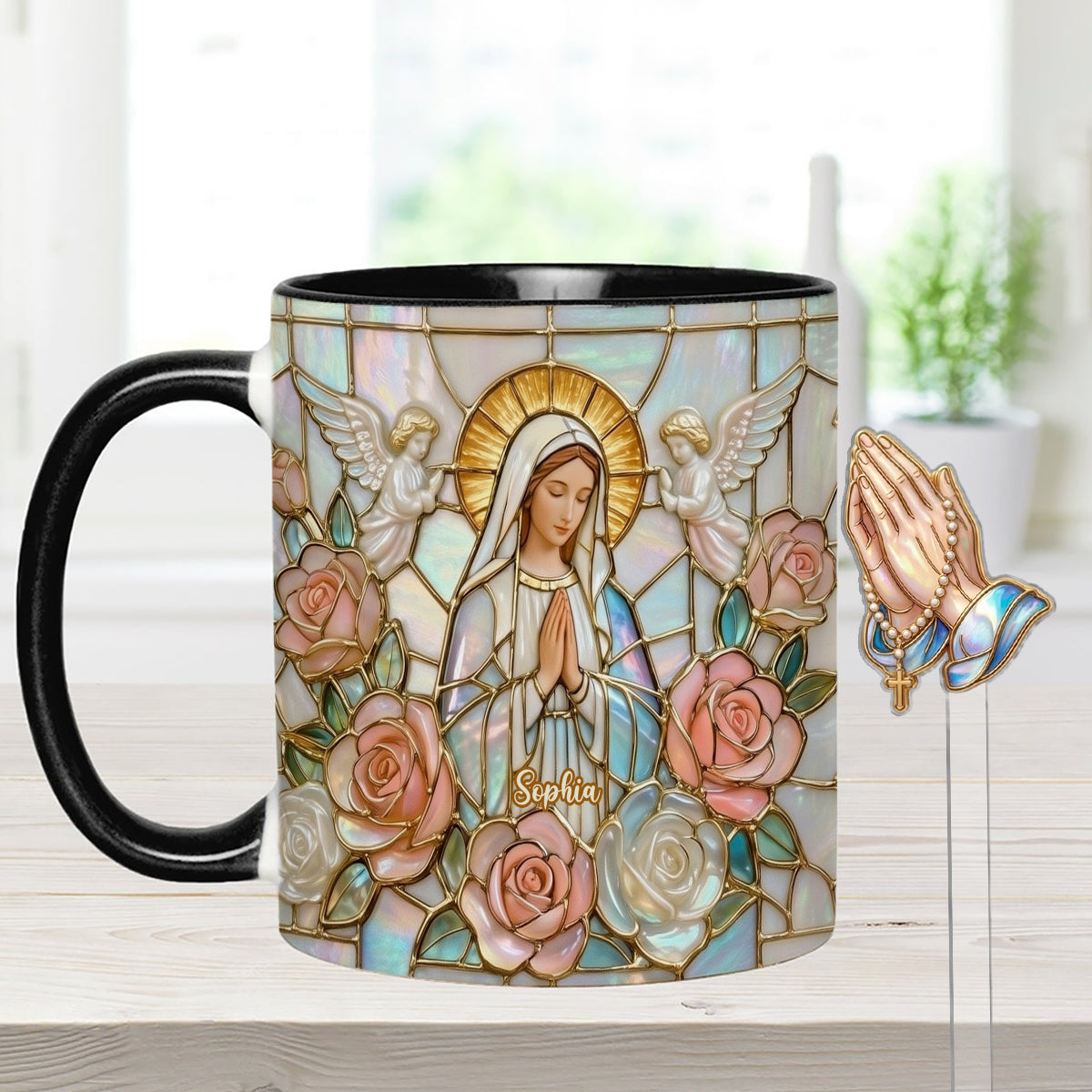 Believe - Personalized Christian Set Accent Mug with Acrylic Stirrers
