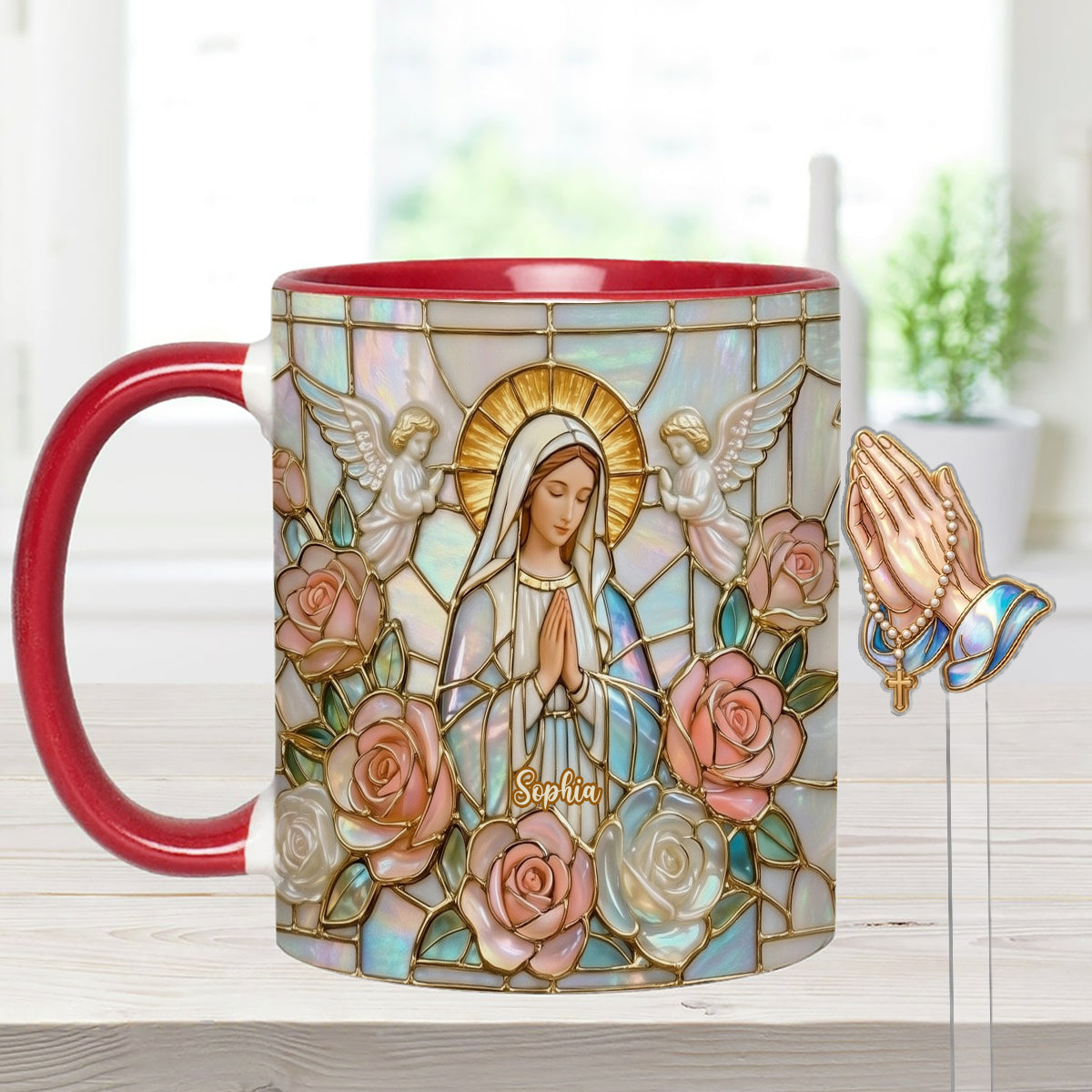 Believe - Personalized Christian Set Accent Mug with Acrylic Stirrers