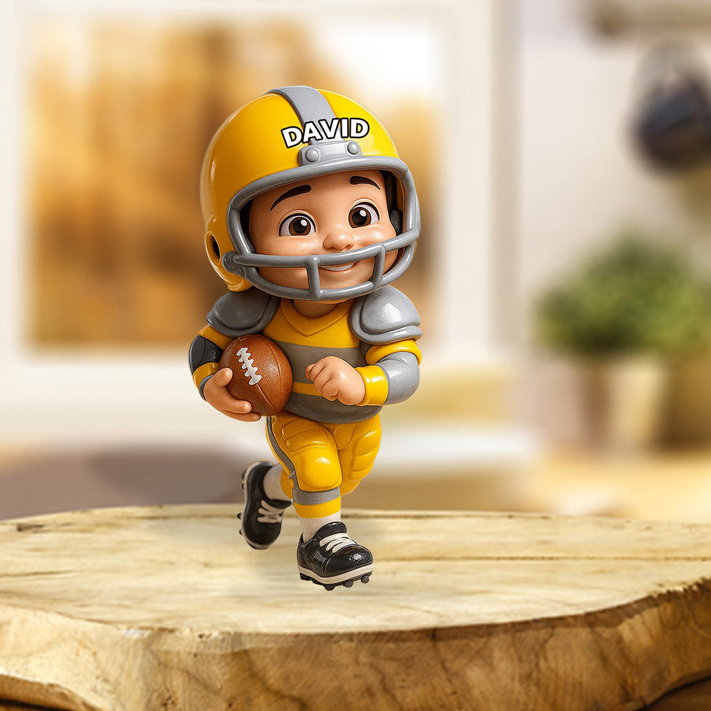 Jour de match - Plaque acrylique personnalisée en forme de ballon de football